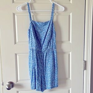 Old navy romper, blue and white, xs